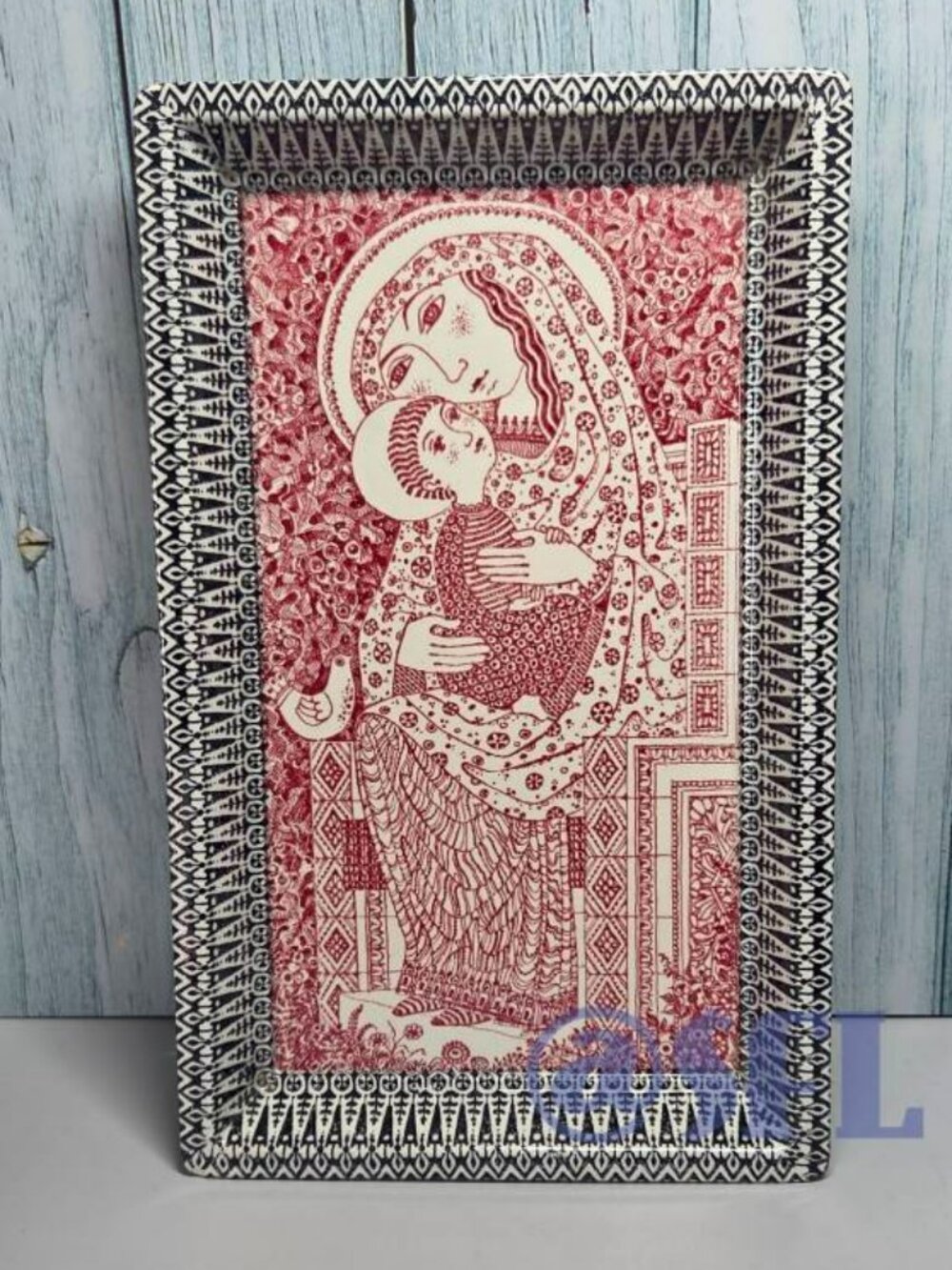 Nymolle Denmark Decorative Tray Madonna and Child Bjorn Wiinblad Wall Hang Rare